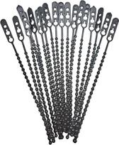 „100 Quick Ties“ „Flash“ segtuvas, ilgis 245 mm, uždaromas, juodos spalvos