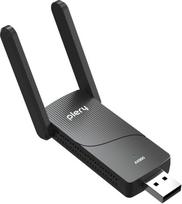 „2-in-1“ WLAN raktas kompiuteriui: „Wi-Fi 6 AX900“ + „BT 5.4“ USB WLAN ir „Bluetooth“ adapteris kompiuteriui, dviejų dažnių (5 GHz/2,4 GHz), su įdiegtu tvarkikliu, 2 x 6 dBi antenos, suderinamas su „Windows 11“/„Windows 10“, „MU-MIMO“, „WPA3“