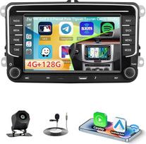„4+128G Roinvou“ „Android 15“ automobilių radijas, skirtas „VW Golf 5“, „6“, „Passat“, „Polo“, „Tiguan“, „Touran“, „Caddy“ ir „Skoda“ automobiliams, su „CarPlay“ ir „Android Auto“, 7 colių „Incell“ jutikliniu ekranu, GPS, „Bluetooth“, ekvalaizeriu, „Wi-Fi