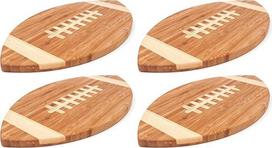 „40YARDS“ amerikietiškojo futbolo lentelė iš bambuko, 30 x 17 cm, 4 vnt. rinkinys