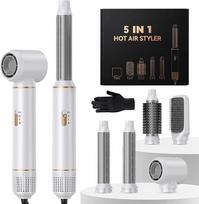 „5 in 1 Airstyler“ plaukų formavimo prietaisas, 3 greičio nustatymų plaukų formavimo prietaisas, 1000 W šilto oro šepetys