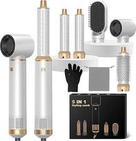 „5-in-1“ plaukų formavimo prietaisas, „Airstyler“ plaukų formavimo rinkinys su apvaliu šepečiu, plaukų džiovintuvu, šilto oro šepečiu, automatiniu oro srauto garbanotuvu, plaukų džiovintuvu ir plaukų tiesinimo šepečiu