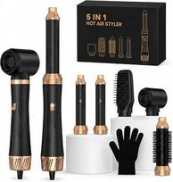„5-in-1“ plaukų formavimo prietaisų rinkinys „Air Styler“ – 1000 W apvalus šepetys, plaukų džiovintuvas, šilto oro šepetys, daugiafunkcinis plaukų formavimo prietaisas su automatiniu garbanų suktuku, tiesinimo funkcija ir neigiamo jonų džiovinimu