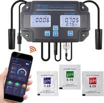 „6-in-1“ išmanusis vandens kokybės testeris su „Wi-Fi“ ryšiu: pH/EC/TDS/druskingumas/s.g./temperatūra | Skaitmeninis pH matuoklis, druskos ir TDS testeris, valdymas per programėlę su pavojaus signalu, duomenų registravimas, ATC, paprastas kalibravimas, sk