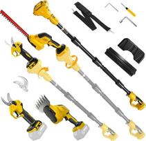 „6-in-1“ teleskopinis gyvatvorių žirklių ir šakų kirpimo žirklių rinkinys, skirtas „DeWalt“ 20 V akumuliatoriams