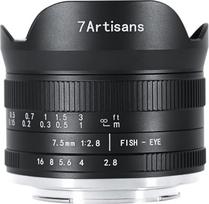 „7artisans“ 7,5 mm F2,8 „Mark II“ APS-C „Fisheye“ plataus kampo objektyvas, skirtas „Fujifilm“ FX beveidrodžiams fotoaparatams X-T1, X-T2, X-T3, X-T20, X-T30, X-E1, X-E2, X-E3