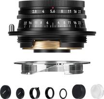 „7artisans“ M35 mm F2.8 pilno kadro objektyvas su rankiniu fokusavimu, ypač plonas, suderinamas su „Leica M-Mount“ / „L39“ / „LTM“ jungtimis