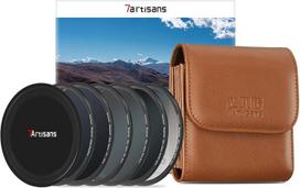„7artisans“ „Nano“ magnetinis filtras, UV filtras, ND šviesos mažinimo filtras / CPL poliarizacinis filtras / GND laipsniškasis filtras / „Black Mist“ 1/4 portretinės fotografijos filtras, tinkantis objektyvams (77 mm, 5-in-1 rinkinys)