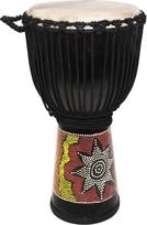 „A-Star“ 12 colių dažytas spalvingas afrikietiškas djembe būgnas – autentiškas, rankų darbo, virvėmis derinamas, pagamintas iš natūralios odos – 60 cm aukščio, 30 cm skersmens