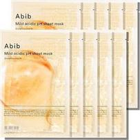 „Abib“ švelnios rūgšties pH veido kaukė su glutatiosomais, skirta blizgančiai odai, su glutationu ir niacinamidu, korėjietiška odos priežiūros priemonė (10 servetėlių)