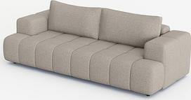 „Abriamo 02“ 3-vietė sofa-lova su miego funkcija – minkšta bouclé sofa, šiuolaikiniai svetainės baldai, 250 x 115 cm