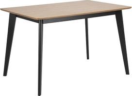 „AC Design Furniture“ valgomojo stalas „Roxanne“ iš ąžuolo ir juodojo ąžuolo faneros bei kaučiukmedžio, 120 x 80 x 76 cm, 1 vnt.