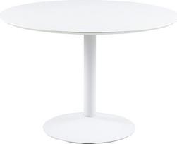 „AC Design Furniture“ „Isabella“ stalas, aukštis: 74 x plotis: 110 x gylis: 110 cm, skersmuo: 110 cm, baltas, MDF/metalas, 1 vnt.