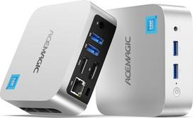 „ACEMAGICIAN V1“ mini kompiuteris su „Twin Lake N150“ procesoriumi (iki 3,6 GHz), 16GB DDR4 atminties, 1 TB M.2 2280 SSD; mikrokompiuteris, palaikantis du HDMI ir DP išėjimus bei USB 3.2