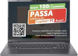 „Acer Aspire 16 AI“ nešiojamasis kompiuteris | 16 colių WUXGA+ OLED ekranas | „Intel Core Ultra 5-226V“ procesorius | 16GB RAM | 512GB SSD | „Copilot+ PC“ | „Windows 11“ | QWERTY klaviatūra | Nešiojamasis kompiuteris su IA procesoriumi