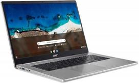 „ACER Chromebook 317 CB317-1H-C7TP“ nešiojamasis kompiuteris su 17,3 colių „Full HD“ ekranu (procesorius „Intel Celeron N4500“, 8GB RAM, 128GB eMMC, „Intel UHD Graphics“, „Chrome OS“), sidabrinės pilkos spalvos