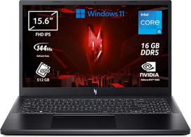 „Acer Nitro V 15 ANV15 – 51 – 5673“ žaidimų nešiojamasis kompiuteris su „Intel Core i5 – 13420H“ procesoriumi, 16GB DDR5 RAM ir 512GB SSD, ekranas 15,6 colių FHD IPS 144 Hz LED LCD, „Nvidia GeForce RTX 4050“ 6GB, „Windows 11 Home“