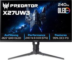 „Acer Predator X27UW3“ OLED žaidimų monitorius, 27 colių (67,3 cm), WQHD, 240 Hz