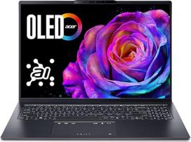 „Acer Swift Go 16 OLED“ (SFG16-73-92GG) nešiojamasis kompiuteris su dirbtiniu intelektu, 16 colių WUXGA+ OLED 120 Hz ekranas, „Intel Core Ultra 9 285H“, 32GB RAM, 1 TB SSD, „Intel Arc 140T“ vaizdo plokštė, „Windows 11“, QWERTZ klaviatūra, pilkos spalvos