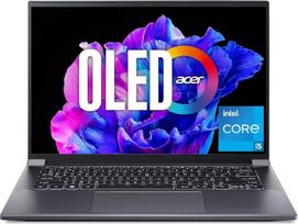 „Acer Swift X 14“ (SFX14-71G-55SR) ultrabookas/nešiojamasis kompiuteris, 14 colių WQ2.8K OLED ekranas su 120 Hz atnaujinimo dažniu, „Intel Core i5-13500H“, 16GB RAM, 512GB SSD, „NVIDIA GeForce RTX 4050“, „Windows 11“, QWERTZ klaviatūra, pilkos spalvos