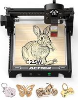 „Acmer T1“ lazerinis graviravimo aparatas, 2,5 W, nešiojamas mini graviravimo įrenginys, 0,01 mm tikslumo lazerinis pjoviklis, darbo plotas 130 x 130 mm, lazerinis graviravimo aparatas, skirtas medžiui, odai, stiklui, metalui bei „pasidaryk pats“ projekta