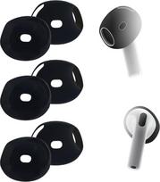 „Adhiper“ 3 poros ausų kamštukų, skirti „AirPods 4“ [telpa į dėklą], neslystantys silikoniniai sportiniai ausų kamštukai, apsaugantys nuo įbrėžimų, suderinami su „Apple AirPods“ 4-osios kartos ausinėmis, juodos spalvos