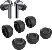 „Adhiper“ 3 poros „Galaxy Buds 3 Pro“ (2024) ausų įdėklai, 3 dydžiai (S/M/L), pagaminti iš atminties putų, ausinių atsarginės dalys, telpa į dėklą, suderinami su „Samsung Galaxy Buds 3 Pro“ (juodi)
