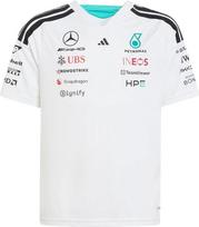 „Adidas“ berniukų „Mercedes – AMG Petronas“ „Formulės 1“ komandos lenktynininko marškinėliai su trumpomis rankovėmis
