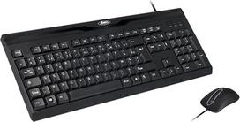 „Advance CLS-197U“ nešiojamojo kompiuterio klaviatūra ir pelė, juodos spalvos