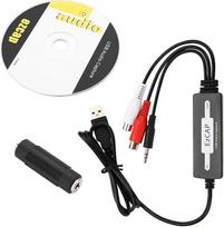 „Agatige Audio Captures“ įrašymo įrenginys, USB garso įrašymo plokštė „Card Grabber“ – skaitmeninis MP3 keitiklis, konvertuojantis patefono įrašus ir kasetes į MP3/WAV formatą