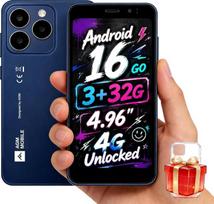 „AGM Note N2 Mini“ išmanusis telefonas su „Android“ 16GB, mini telefonas su 4,96 colio ekranu, 3000 mAh baterija, 3GB + 32GB, ypač plonas korpusas, skirtas studentams, 4G, dvi SIM kortelės / 5 MP / IP54 / GPS