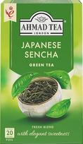 „Ahmad Tea“ japonų „Sencha“ – tradicinė japonų stiliaus žalioji arbata – atskirai supakuoti arbatos maišeliai, kuriuose vienai porcijai tenka 1,8 g arbatos – 20 arbatos maišelių
