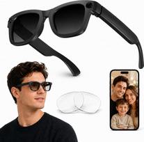 „AI Smart Brille“ – išmanieji akiniai su vertimu realiuoju laiku ir AI balso asistentu | „AI Smart Glasses“ su objektų atpažinimo funkcija, „Open-Ear“ garso sistema ir muzika; išmanieji akiniai, skirti kelionėms, susitikimams, studijoms ir kasdieniam gyve