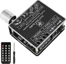 „Aicharynic“ „Bluetooth“ stiprintuvo plokštė: „Hi-Fi“ stereo, 2 kanalų, 2 × 50 W garso stiprintuvas, mini skaitmeninis galios stiprintuvas su nuotolinio valdymo pultu, skirtas namų kino sistemoms ir savadarbiams garsiakalbiams (juoda)