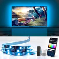 „Aigostar TV Lighting Alexa“ 2 m, RGB WiFi LED televizoriaus apšvietimas su 28 mygtukų infraraudonųjų spindulių nuotolinio valdymo pultu, skirtas 32–60 colių televizoriams ir kompiuteriams, suderinamas su „Alexa“ ir „Google Home“, muzikos sinchronizavimas