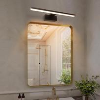 „Aigostar“ LED veidrodžio apšvietimas, 40 cm – 8 W, 560 LM, šilta balta šviesa, 4000 K, IP44, juodas vonios kambario sieninis šviestuvas, 230 V (šviestuvas veidrodžiui / makiažo zonai)