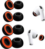 „Aiivioll“ ausų kamštukai „AirPods Pro 3“ iš atminties putų, juodos ir oranžinės spalvos, 4 poros