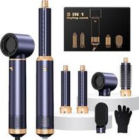 „Air Styler Pro“ plaukų džiovintuvas, 5-in-1, plaukų džiovintuvas, 5 keičiamieji antgaliai, 3 temperatūros nustatymai, šukuosenos šepetys, plaukų džiovintuvas, šepetėlių rinkinys plaukams džiovinti