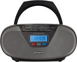 „Aiwa BBTU-400BK“ nešiojamasis CD grotuvas su „Bluetooth“ ir USB, spalvotu ekranu, RDS, FM PLL, žadintuvo funkcija, spalva: juoda