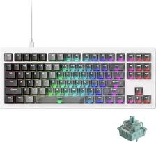 „Akko 5087 V3 HE“ žaidimų klaviatūra TKL 80 % „Rapid Trigger“ 8000 Hz RT 0,005 mm | Laidinė RGB klaviatūra su „AstroAim“ Holo efekto magnetiniais jungikliais, QWERTY išdėstymu ir greito atjungimo funkcija, skirta žaidimams, PC ir „Mac“