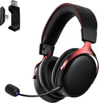 „Akko Verge S9“ žaidimų ausinės, belaidės, 25 ms mažas vėlavimas, 270 g, lengvos | 53 mm garsiakalbis, keturių režimų 2,4 GHz „Bluetooth“ laidas, mikrofonas su triukšmo slopinimu, 250 val. baterija, skirtos kompiuteriui, „PS5“ ir „PS4“ (juodos ir raudonos