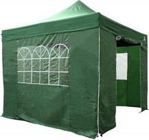 „All Seasons Gazebos“ 3 x 3 m „Pop Up“ pavėsinė su 4 šoninėmis sienelėmis, priedų rinkiniu ir susukamu maišu, ypač tvirta, visiškai atspari vandeniui, pagaminta iš aukštos kokybės medžiagų (žalia)