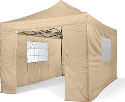 „All Seasons Gazebos“ 3x4,5 m visiškai vandeniui atsparus sulankstomas paviljonas su 4 šoniniais elementais