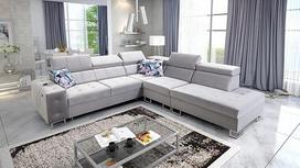 „All4All Hugo IX“ kampinė sofa su miego funkcija – lovos dėžė – XXL dydžio didelė sofa – „Living Landscape“ – L formos – sofa – kampinė sofa – svetainės baldai – kairė arba dešinė pusė – moderni 26 (pagal kliento pageidavimą – dešinė pusė)