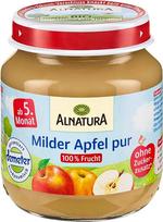„Alnatura“ ekologiškas švelnus obuolių tyrė, skirta vaikams nuo 4 mėnesių, 125 g
