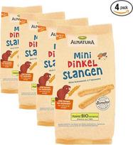 „Alnatura“ ekologiški mini speltos lazdelės, 80 g (4 vnt. pakuotė)