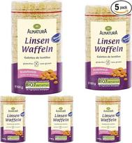 „Alnatura“ lęšių traškučiai su jūros druska, 1 x 100 g (5 vnt. pakuotė)
