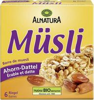 „Alnatura“ javainių batonėliai su klevų sirupu ir datulėmis (6 vnt. pakuotė) 150 g su „Pufai“ nemokama staigmena