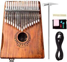 „Alnicov Acacia EQ“ kalimba su 17 klavišais, elektrinis pirštų ir nykščio pianinas, įmontuotas garso imtuvas su 6,35 mm garso jungtimi, skirtas profesionaliems muzikos instrumentams pradedantiesiems
