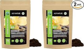 „Alpi Nature“ ekologiški „Bourbon“ vanilės milteliai, 50 g, sumalti „Bourbon“ vanilės pupelės iš Madagaskaro (2 vnt. pakuotė)